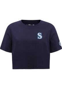 Pro Standard Seattle Mariners Womens Blue Classic Short Sleeve T-Shirt