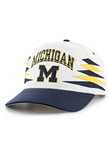 47 Michigan Wolverines Diamond Cut Hitch Adjustable Hat - White