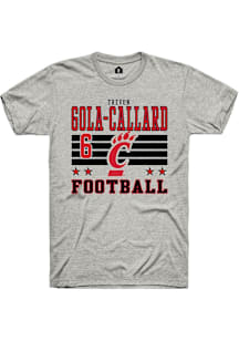 Trevon Gola-Callard Cincinnati Bearcats Ash Football NIL Striped Short Sleeve Player T Shirt