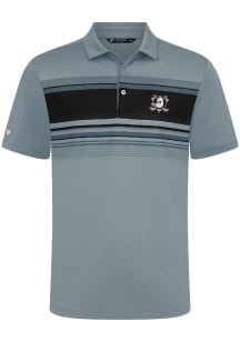 Levelwear Anaheim Ducks Mens Grey Onward Embroidered 3D Patch Short Sleeve Polo
