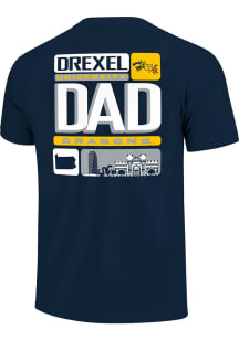Drexel Dragons Tiles Dad Short Sleeve T Shirt - Blue