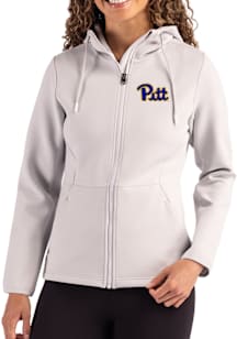 Womens Pitt Panthers Grey Cutter and Buck Epic Comfort Full Zip Light Weight Jacket