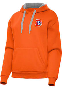 Antigua Denver Broncos Womens Orange Classic Victory Hooded Sweatshirt