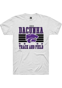 Croix DaCunha Rally Mens White K-State Wildcats NIL Striped Player T Shirt