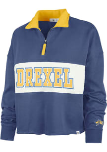 Womens Drexel Dragons White 47 Remi Qtr Zip