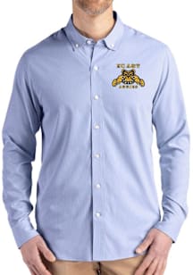 Cutter and Buck North Carolina A&T State University Mens Blue Epic Confidence Pinstripe Long Sleev..