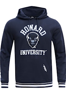 Pro Standard Howard Bison Mens Navy Blue Stacked Logo Fashion Hood