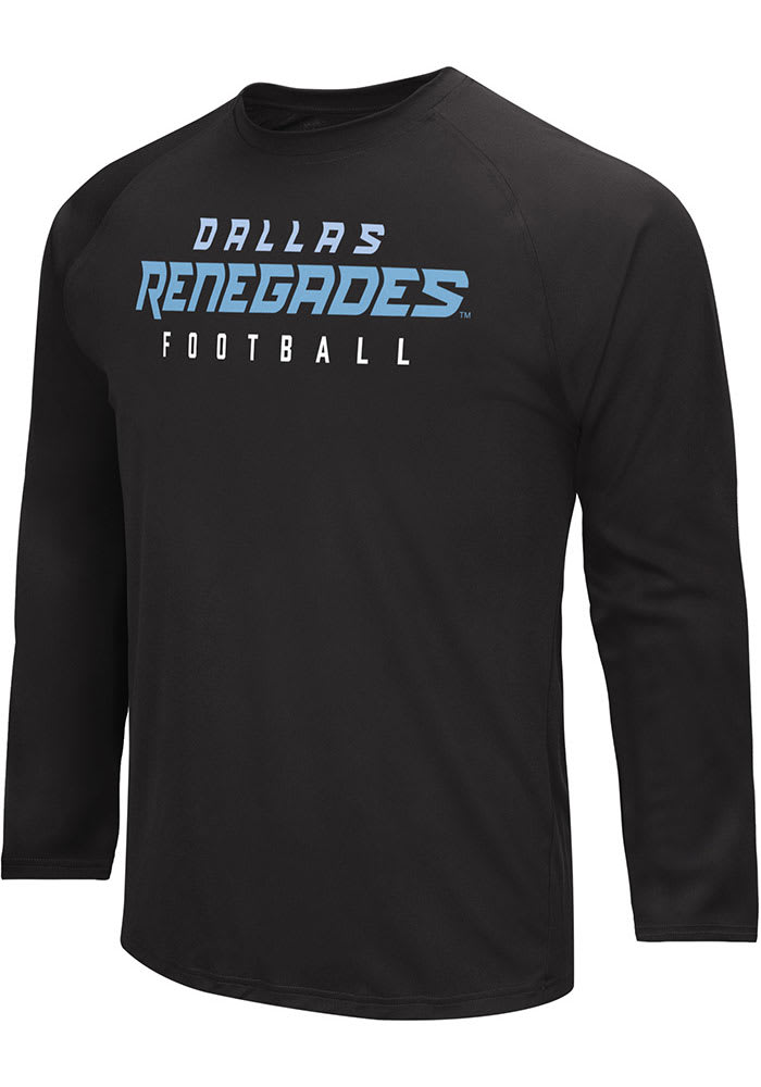 Dallas Renegades Black Team Name Long Sleeve T Shirt