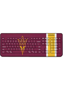 Arizona State Sun Devils Stripe Wireless USB Keyboard Computer Accessory