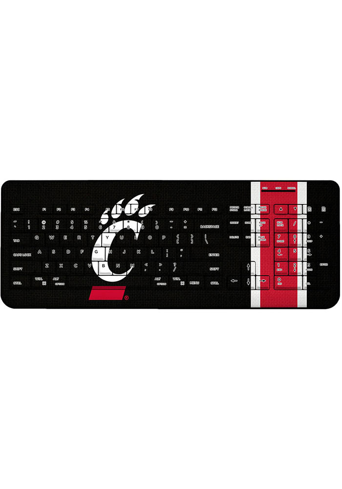 Cincinnati Bearcats Stripe Wireless USB Keyboard Computer Accessory