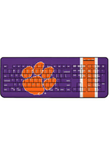 Clemson Tigers Stripe Wireless USB Keyboard Computer Accessory