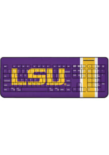 LSU Tigers Stripe Wireless USB Keyboard Computer Accessory