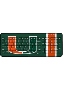 Miami Hurricanes Stripe Wireless USB Keyboard Computer Accessory