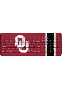 Oklahoma Sooners Stripe Wireless USB Keyboard Computer Accessory