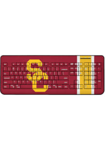 USC Trojans Stripe Wireless USB Keyboard Computer Accessory