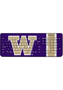 Washington Huskies Stripe Wireless USB Keyboard Computer Accessory