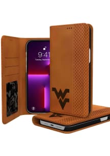 West Virginia Mountaineers iPhone Woodburned Folio Phone Cover