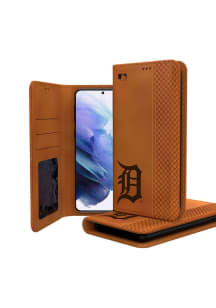 Detroit Tigers Galaxy Woodburned Folio Phone Cover