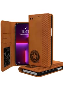 Houston Astros iPhone Woodburned Folio Phone Cover