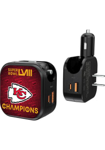 Kansas City Chiefs Super Bowl LVIII Champions 2 in 1 USB Phone Charger