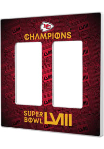 Kansas City Chiefs Super Bowl LVIII Champions Double Rocker Light Switch Cover