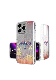 Texas Rangers 2023 World Series Champions iPhone Gold Glitter Phone Cover