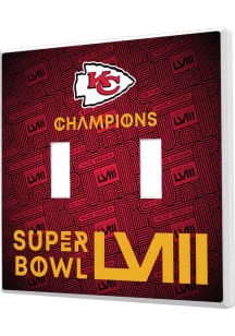 Kansas City Chiefs Super Bowl LVIII Champions Double Toggle Light Switch Cover