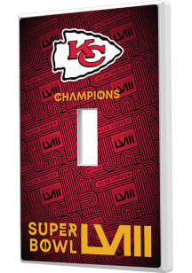 Kansas City Chiefs Super Bowl LVIII Champions Single Toggle Light Switch Cover