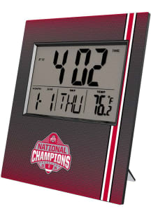 Grey Ohio State Buckeyes 2024 Football National Champion Wall Clock