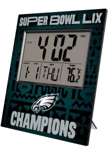 Philadelphia Eagles 2024 Super Bowl Champions Logo Wall Clock