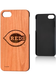 Cincinnati Reds iPhone 7/8 Woodburned Cherry Wood Phone Cover