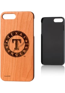 Texas Rangers iPhone 7+/8+ Woodburned Cherry Wood Phone Cover