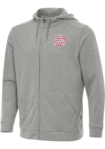 Antigua Indiana Hoosiers Mens Grey 2025 CFP National Champions Effortless Long Sleeve Full Zip Jac..