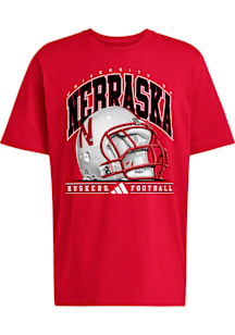 Adidas Nebraska Cornhuskers Red HOB Football Refresh Short Sleeve T Shirt