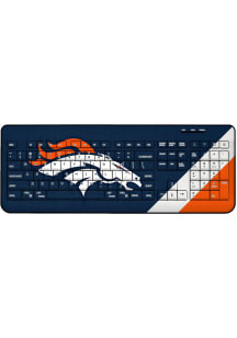 Denver Broncos Stripe Wireless USB Keyboard Computer Accessory