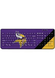 Minnesota Vikings Stripe Wireless USB Keyboard Computer Accessory