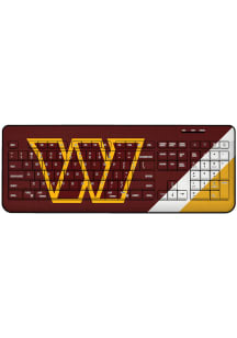 Washington Commanders Stripe Wireless USB Keyboard Computer Accessory