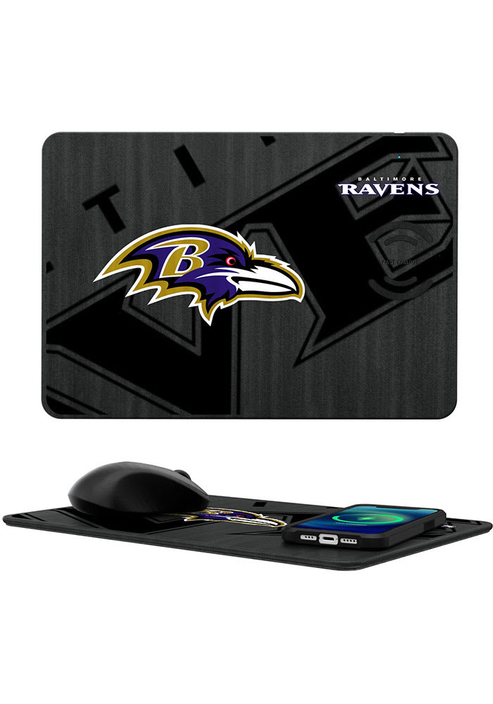 Baltimore Ravens BLACK 15-Watt Mouse Pad Phone Charger - 9345583