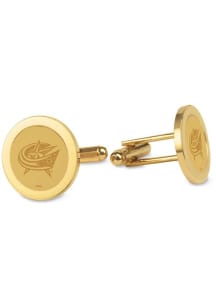 Columbus Blue Jackets Gold Mens Cufflinks
