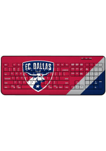 FC Dallas Stripe Wireless USB Keyboard Computer Accessory