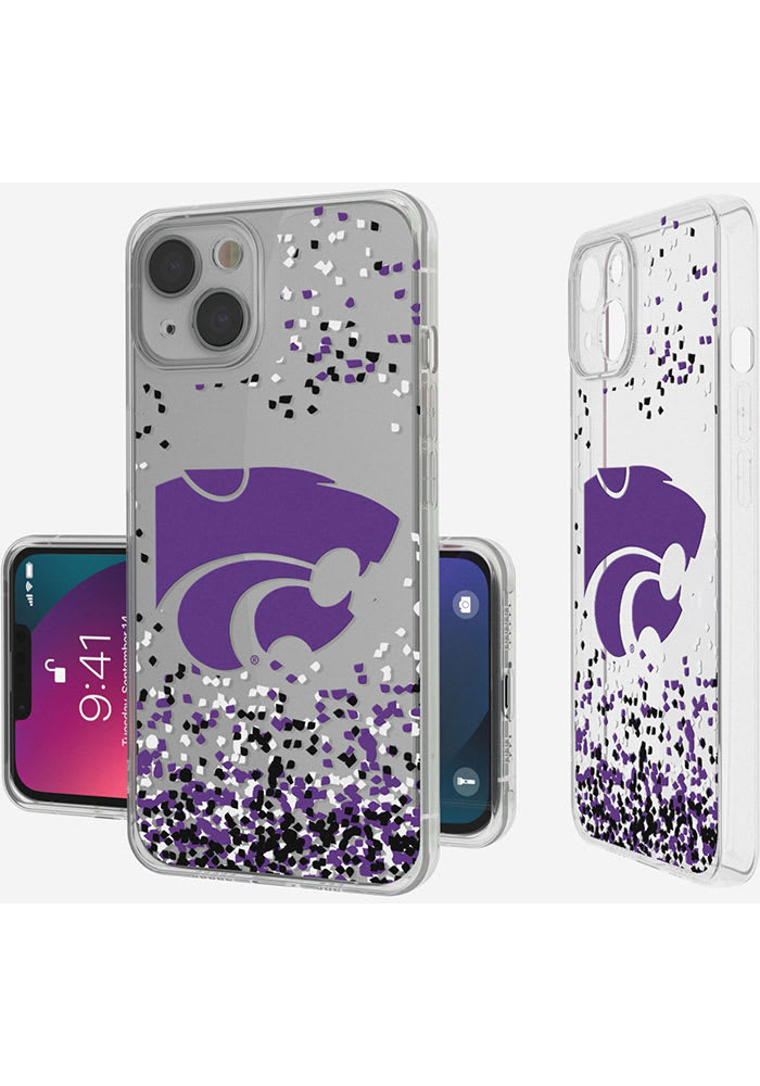 K-State Wildcats iPhone 13 Clear Glitter Phone Cover