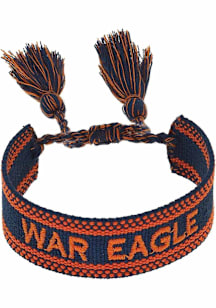 Auburn Tigers Woven Tassel Womens Bracelet