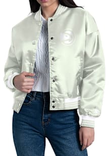 Starter Atlanta Hawks Womens Green Script Satin Medium Weight Jacket