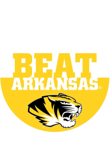 Missouri Tigers 3&quot; Beat Arkansas Button - Yellow