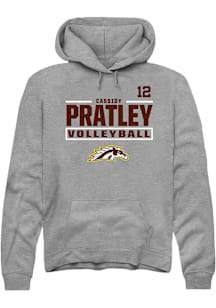 Cassidy Pratley Western Michigan Broncos Mens Grey NIL Stacked Box Player Hood