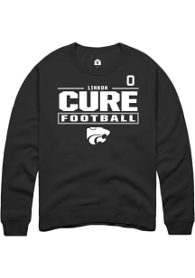 Linkon Cure Rally Mens Black K-State Wildcats NIL Stacked Box Player Crew