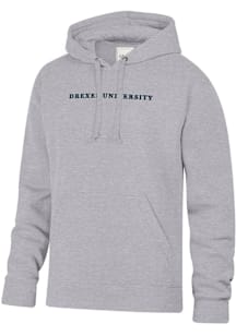 Drexel Dragons Mens Grey Embroidered Long Sleeve Hoodie