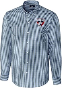 Cutter and Buck FC Dallas Mens Navy Blue Easy Care Stretch Big and Tall Dress Shirt