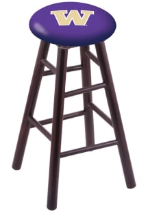 Brown Washington Huskies Round Cushion Maple Pub Stool
