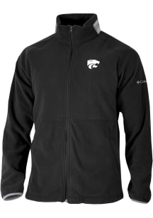Mens K-State Wildcats Black Columbia Everest Ridge Long Sleeve Full Zip Jacket